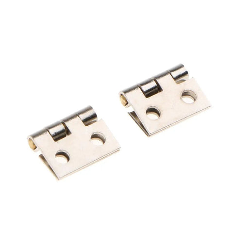 12 Pack Silver Butt Hinges For Cabinets And Drawers, Dollhouse Miniature Furniture, Jewelry Box Repair, 8mm hinge close-up
