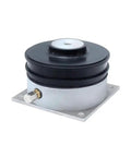 Heavy Duty Air Spring Vibration Isolator Silences Low Frequency Jitter For Cmm Machines And Lab Benches, black rubber and silver metal design.