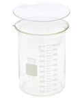 1000ml Beaker With 125mm Watch Glass Low Form Griffin Glassware Set 50ml To 1000ml Graduations Double Scale Marks Durable Borosilicate