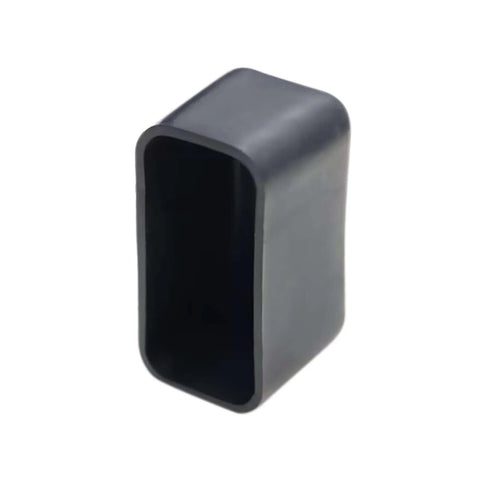 End Caps for Strut Channel 1-5/8 x 7/8 Inch Black Plastic Short End Caps for 13/16 Inch and 7/8 Inch Tall Unistrut Channel Ends Protectors Pack of 10 Pieces, close-up view