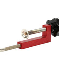 Adjustable Woodworking G Clamp For Fence Builds And Garage Projects, Heavy Duty Aluminum Alloy Press Block, red finish, smooth action jaw.