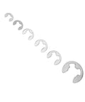 300 Piece Stainless Steel E Type Retaining Ring Circlip Assortment Kit M1.2 To M15 With Organized Storage Box for Repair