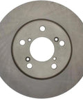 Front view of Centric C-Tek automotive brake rotor; metallic gray with central bore and bolt-hole pattern