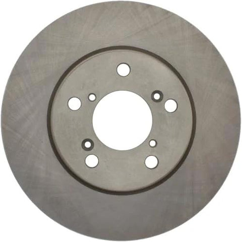 Front view of Centric C-Tek automotive brake rotor; metallic gray with central bore and bolt-hole pattern