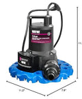 Reinforced Thermoplastic Pool Cover Pump With One Quarter HP Motor, Auto On Off, iSwitch Sensor, Up To 3,000 GPH shown