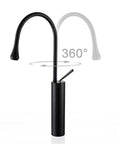 USZWBY Vessel Sinks Nordic Ceramic Table Basin Side Corner Drainage Washing Machine Balcony Home Washbasin Pool with Washboard Bathroom Bowl Sink 360-degree swivel black faucet.