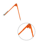 Premium Adjustable Scribing Compass For Fine Woodworkers Solid Zinc Alloy Center Marking Tool in bright orange color.