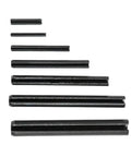Roll Pin Set With 120 Pieces Elastic Cylindrical Cotter Pins In Carbon Steel Hollow Slotted Spring Pin Positioning Assortment Kit For Replacement And Automotive And DIY Projects, black carbon steel slotted pins