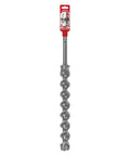 Beast Mode SDS Max Four Cutter Carbide Hammer Drill Bit For Rebar And Concrete One And Three Quarters Inch Diameter Twenty One Inch Length Sixteen Inch Working Length Model DMAMX1390, showing full drill bit design with label