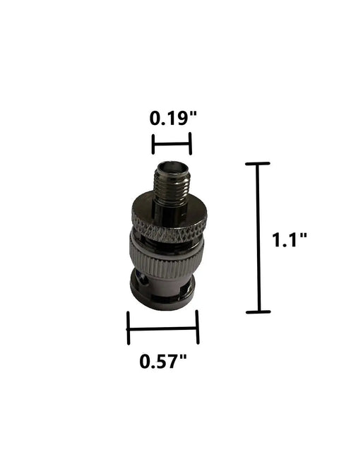 Three Pack SMA Female To BNC Male Coax Adapter Set For Amateur Radio, Antennas, And Video Gear - Black Chromium Plated, 1.1 inch