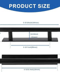 Diagram showing dimensions of Six Pack Plastic Adhesive Cabinet Handles Self Stick Drawer Pulls No Drill, 5.9 inch, black.