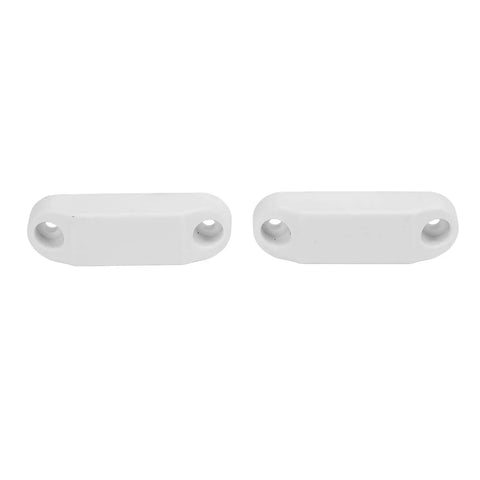Two white pieces from Magnetic Baggage Door Catch Kit for RVs and Trailers, Easy Install, Enhanced Security, Weatherproof Design for Campers