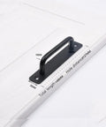 Black metal pull handle with measurements, not Gold Aluminum Alloy Cabinet Handles And Knob Set 2 Pack Sliding Barn Door Pulls For Cabinets Drawers Kitchen And Dresser 224mm Hole Distance Iron Style Durable Smooth Finish For Modern Home Your Go To Hardware