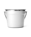 Totally Solid Stainless Steel Beverage Bucket With Double Wall Vacuum Insulation keeps Cold Ones Fresh, holds six beers, white color.