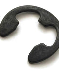 Durable Steel E-Clip Retaining Rings with Sleek Black Phosphate Finish, Designed for 3/16 Inch Shaft Diameters and 0.015 Inch Thickness