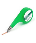 Low Residue No Clean Desoldering Wick Braid 2mm Width 2m Length With Thumb Wheel Dispenser, green handle visible