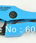Heavy Duty Cable Ferrule Crimping Tool AN-06WF for 0.5-6mm2 Wires, blue handle, 230mm length, side view on white background
