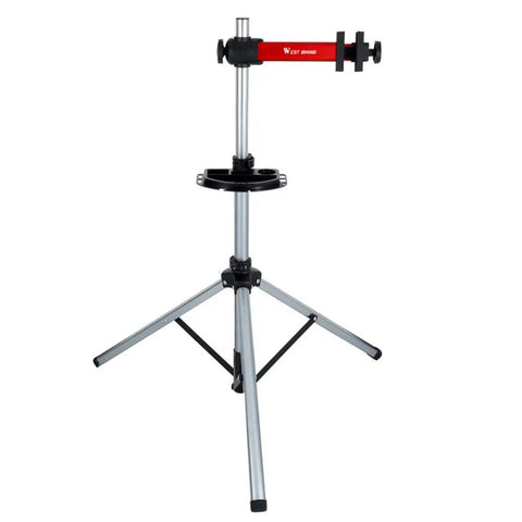 Bike Repair Stand With Magnetic Tool Tray And Four Compartment Organizer For Mechanics Pro Grade Heavy Duty Portable Workshop Station