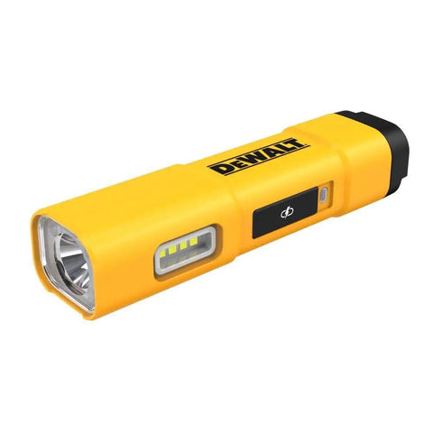 USB-C Rechargeable LED Flashlight With Magnetic Jobsite Light, 1000 Lumens Of Boss Level Brightness, IP54 Tough Build, yellow design
