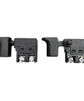 Badass Replacement Speed Regulating Switch For Electric Drill Planer And Marble Cutter With 250V Push Button Quick Install, black plastic switch close-up.