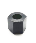 Black collet nut from Router Collet Nut Replacement Kit for One Half Inch and 12mm Collets, durable metal construction.