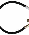 Heavy Duty Oil Hose Replacement For Ingersoll Rand Air Compressor Part 85563252 black flexible fluid line with metal fittings.