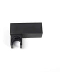 Slick Black Brass Shower System With 12 Inch Square Rainfall Head Wall Mounted Luxury Bath Kit Includes Foaming Airflow Handheld Sprayer And Diverter, black brass wall mount holder.