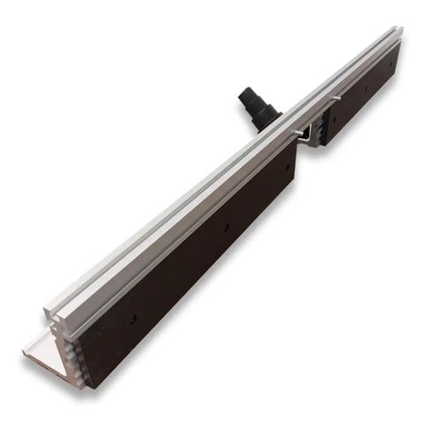 Heavy Duty Solid Aluminum Router Table Fence Four Feet Long Pro Crafted Rock Hard Design with dust collection track.