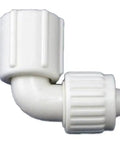 Plastic Swivel Elbow Fitting Half Inch Pex To Half Inch Female Pipe Thread For Pex Or Polybutylene Plumbing Systems With Faucet Connection And No Fuss 360 Degree Swivel For Easy Angle Adjustment, white 1/2 in fitting