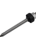 Close-up of M10 Heavy Duty Hanger Bolts For Solar Panels With EPDM Seal And Locking Nut Stainless Steel Roof Mount Adapter