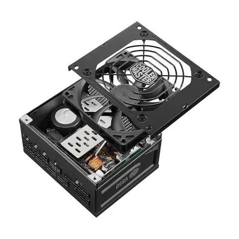 V850 SFX Gold 850W Fully Modular ITX Power Supply for Small Form Factor Builds shown with partial open case view