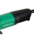 Four And A Half Inch Angle Grinder With Paddle Switch, 7.9 Amp Motor, 900W, 10,500 RPM No Load, Lightweight Design, green and black handle