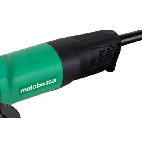 Four And A Half Inch Angle Grinder With Paddle Switch, 7.9 Amp Motor, 900W, 10,500 RPM No Load, Lightweight Design, green and black handle