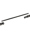 Stainless Steel Front And Rear Driveshafts For 1/10 Scale RC Crawlers, 68 To 229mm Adjustable, Cut To Length, Two Piece Set, Heavy Duty Shaft Kit For Capra GSPEED Element LCG Rigs And DIY Scalers, black stainless steel driveshaft set