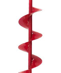 8 Inch Ice Auger For Ice Fishing With Interchangeable Stainless Steel Blades And Power Head Attachment, red auger bit.