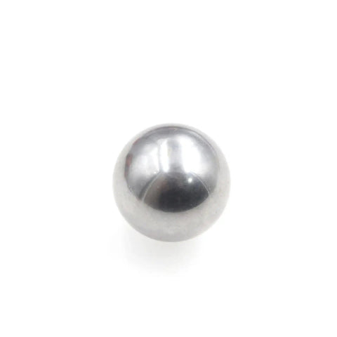 Top Shelf 10 Pack Stainless Steel Ball Caster Wheels With Heavy Duty Plastic Holders Gonna Roll Smooth As Butter Omnidirectional Swivel Casters For Robot Cars And Building Brick MOC Projects, close-up of a stainless steel ball.
