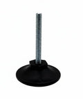 Eight Pack Adjustable Leg Levelers With One Quarter Inch Twenty Threaded Stem And Two Inch Base For Stable Furniture And Equipment