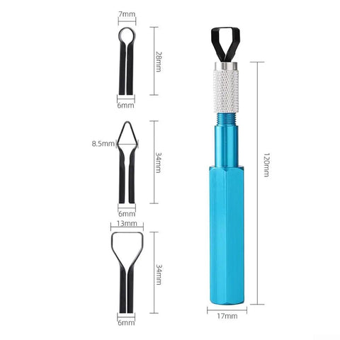 Three Piece Corner Smoothing Cutter Set For Welding And Floor Skiving Pro Grade Aluminum Alloy Floor Skiving Tools Trowel Scraper Blade Kit Durable Yellow Finish For Flooring And Metal Work, blue handle 120mm with 3 blades