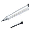 Industrial Grade Pneumatic Scribe Air Engraving Pen For Hella Precise Fossil Cleanup And Metal Marking On Glass Wood Features one carbide tip and nib.