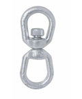 Workhorse Eye Eye Swivel Hook Rated At Two Thousand Two Hundred Fifty Pounds Working Load Limit Drop Forged In Hardened Galvanized Steel, robust design.