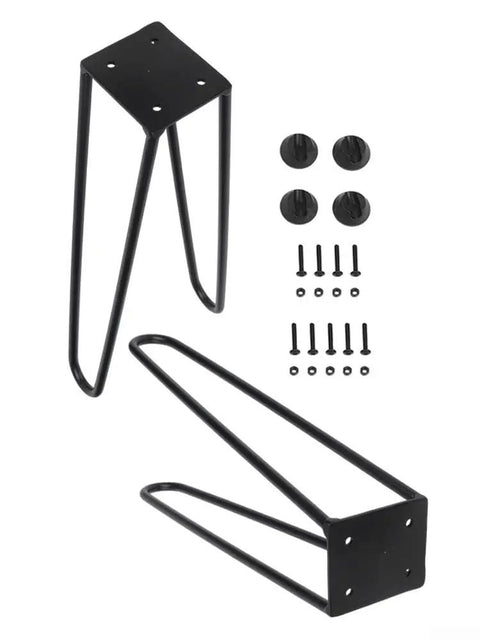 Beefy Foldable Iron Table Legs With Rubber Feet Industrial Modern DIY Desks And Coffee Tables 2 Pack 16 Inch Tall