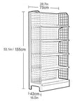 Heavy Duty Metal Storage Shelves Built Tough Floor Standing Shelving Unit For Garage Kitchen And Workspace Organization Rust Resistant Steel Rack With Heavy Load Capacity To Keep Your Setup Clean And Stress Free, dimensions and design layout.