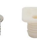 8mm Plastic Hinge Dowel Inserts With Screws For Cabinet Hinges White 50 Pieces Enough For 25 Hinges Hinges Not Included