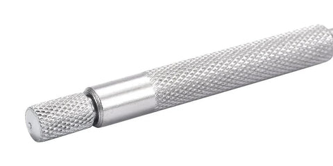 Dasqua 5921-0005 ball gauge rod, knurled stainless steel, side view of 4-piece .125-.500 in ball gauge set