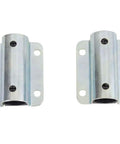 Two Pack Container Door Lock Parts Kit Without Operation Bar For Shipping Containers, metal latch components with four screw holes.