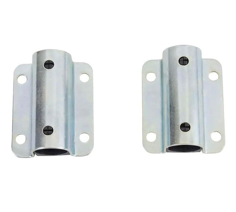 Two Pack Container Door Lock Parts Kit Without Operation Bar For Shipping Containers, metal latch components with four screw holes.
