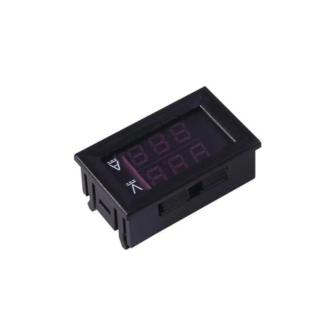 2-Pack 0.28 Inch LED Voltmeter Ammeter Dual Display Digital Multimeter for DC Power 0 to 100V 10A with red and blue readouts