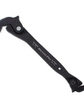Dual Action Auto Size Adjusting Wrench With Self Adjusting Quick Jaw And Dual Heads From Five Sixteenth Inch To One And One Quarter Inch Eight To Thirty Two Millimeter, Spring Loaded, All In One Handy Tool with black finish