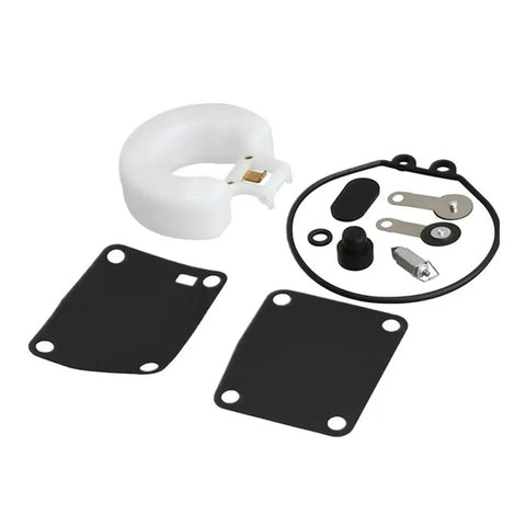 Heavy Duty Carburetor Kit For 2 Stroke Outboard Motor Fits 4HP 5HP 8HP Engines With Smooth Shifting Performance And Reliable Daily Maintenance Use At The Dock. White plastic float and black gasket set