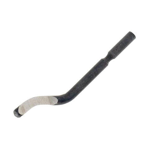 Side view of NO2000 deburring tool with curved blade and black shaft